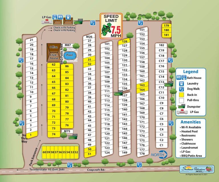 Site Plan | Tucson, AZ – Crazy Horse RV Campgrounds